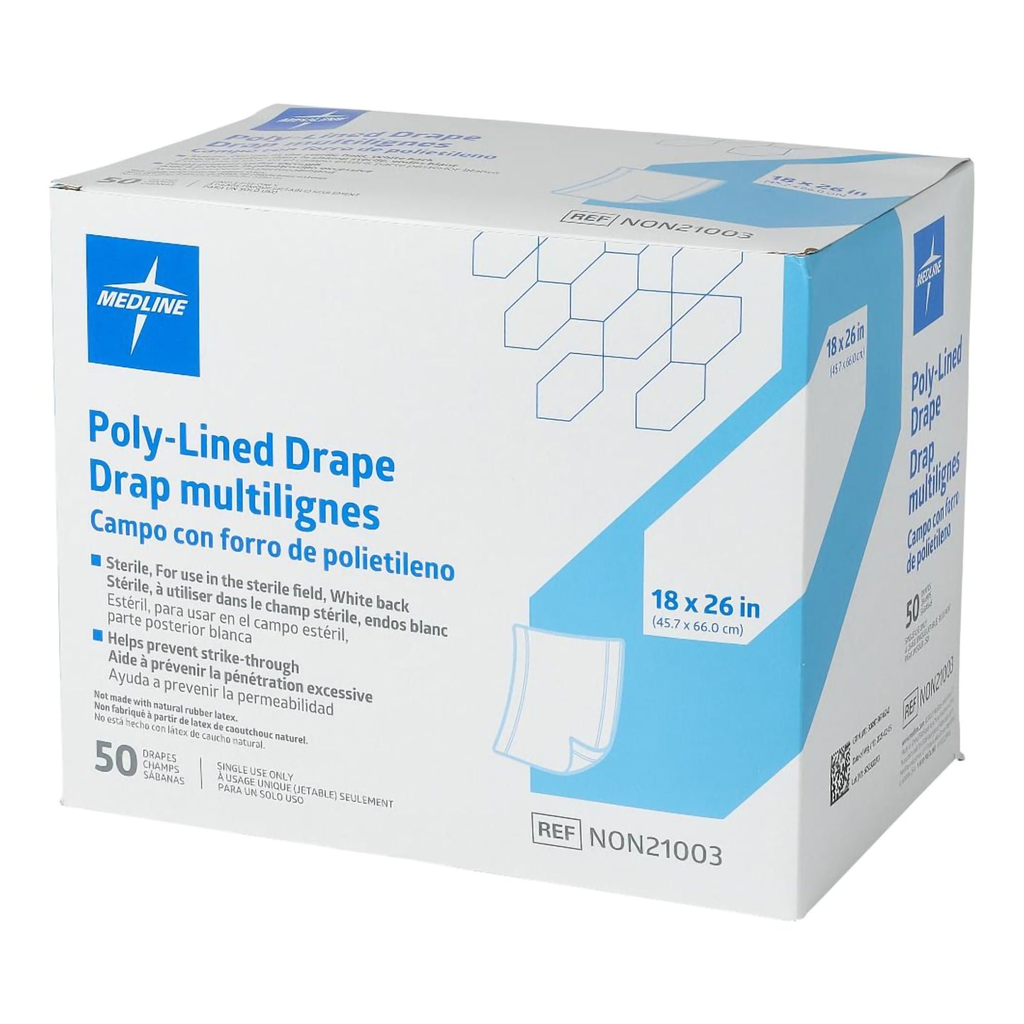 DRAPE, STR FIELD T/P/T 18"X26"(50/BX 6BX/CS)