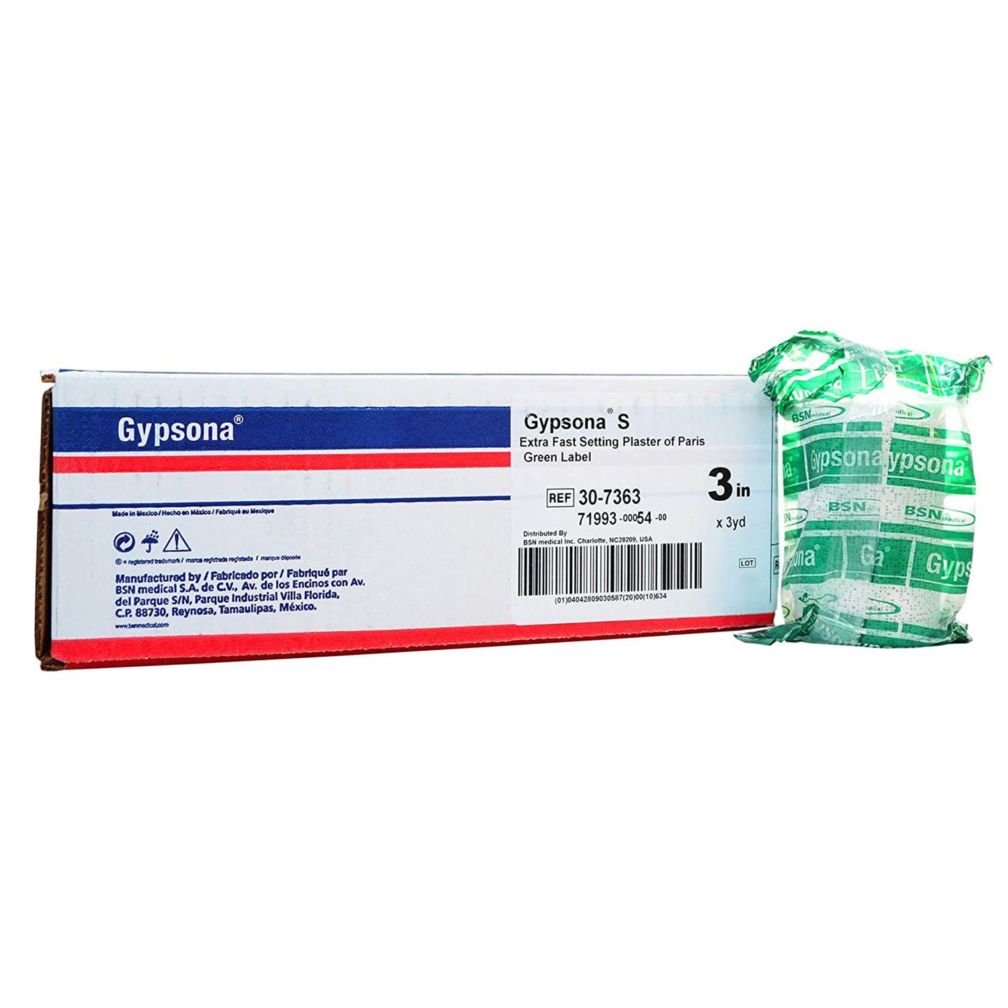 PLASTER, ROLL GYPSONA LPL2 XFAST 3"X3YDS (12/BX)