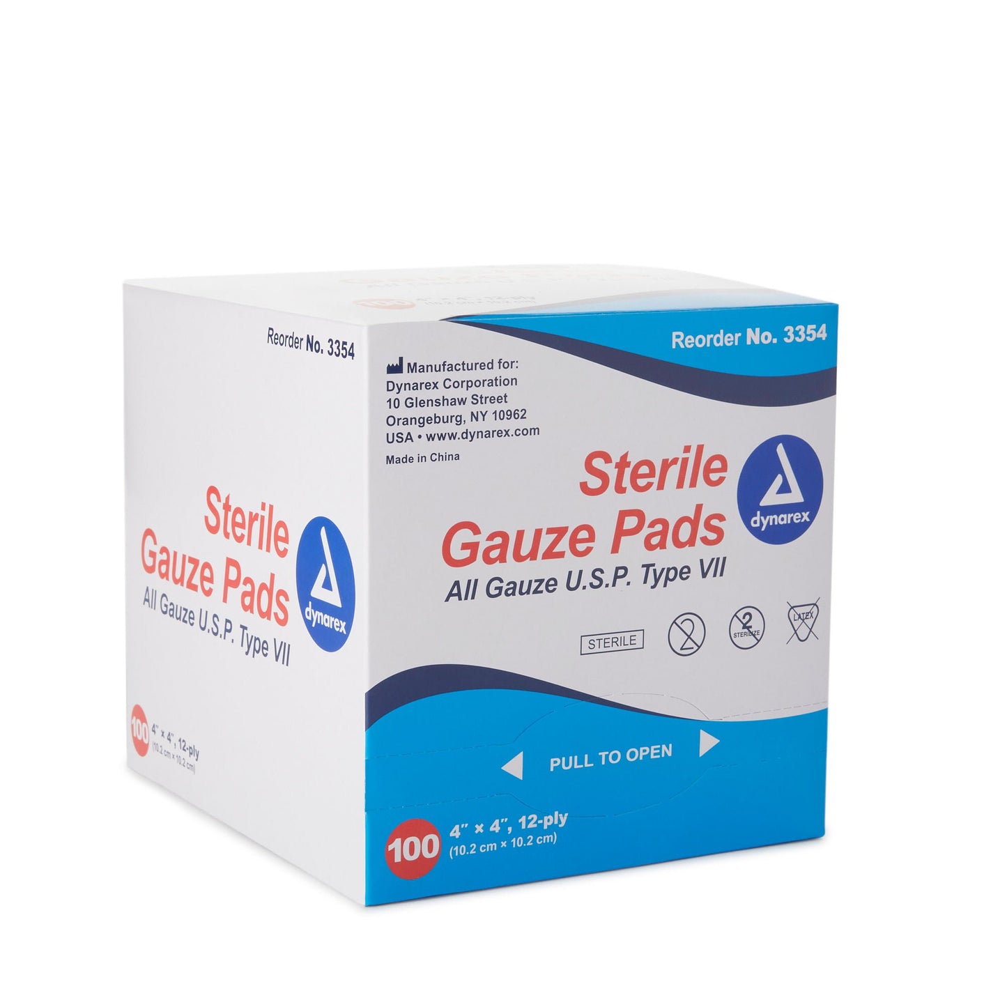 PAD, GAUZE 12PLY STR 4X4 (100/BX 12BX/CS)