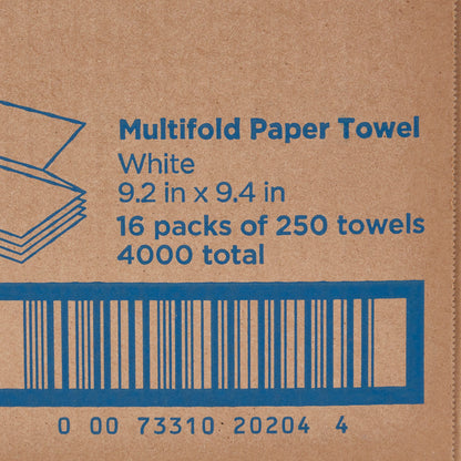 TOWEL, PAPER MULTI-FOLD WHT (250/PK 16PK/CS)