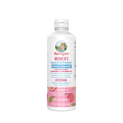 SUPPLEMENT, LIQ WMN MULTIVITMN+HAIR GROW PEACH 15.22OZ (6/C