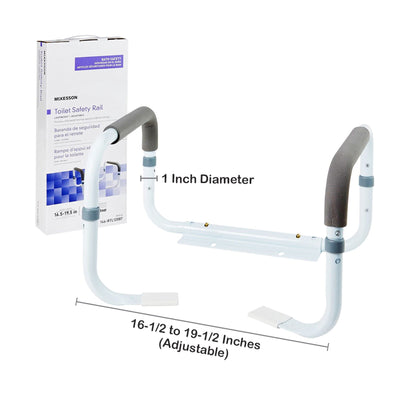 RAIL, TOILET SAFETY ADJ WIDTH 16.5"-19.5" (2/CS)