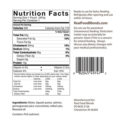 ENTERAL FEEDING, SALMON/OATS &SQUASH (12/CS)