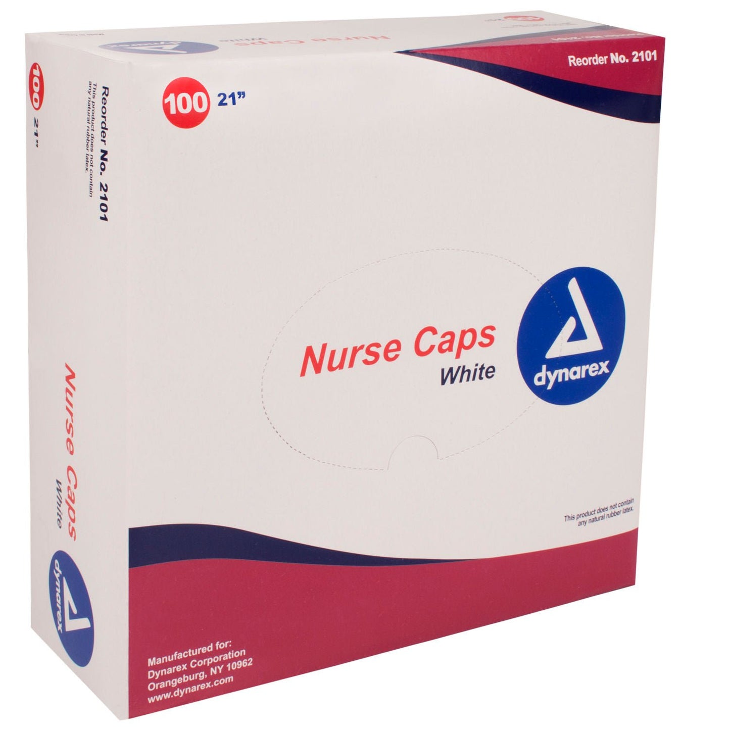 CAP, BOUFFANT 21" WHT (100/BX 5BX/CS)