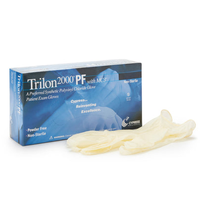 GLOVE, EXAM VNYLSTRCH LG N/S TRILON-2000 (100/BX 10BX/CS)