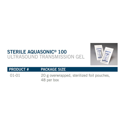 GEL, ULTRASND AQUASONIC STR 20GM YLW (48/BX)