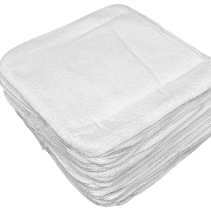 WASHCLOTH, ELEGENCE 1LB WHT 12"X12" (25DZ/CS)