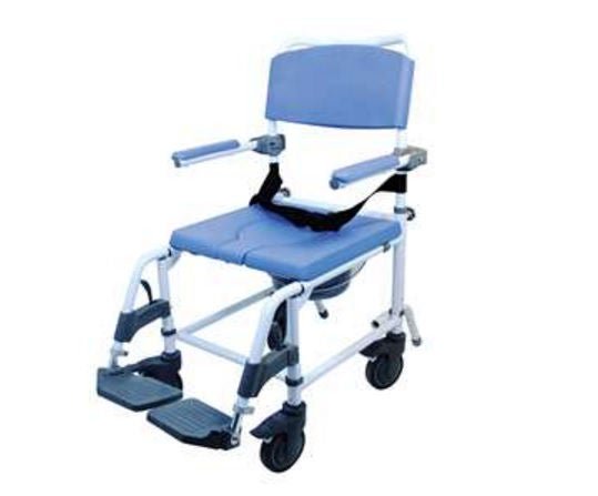 COMMODE, SHOWER STANDARD ALUM HEALTHLINE EZEE LIFE 18" D/S