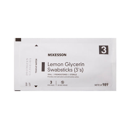 SWABSTICK, LEMON GLYCERIN STR (25/BX 10BX/CS)