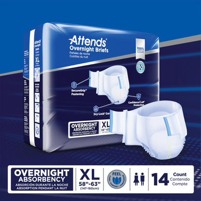 BRIEF, EXTENDED WEAR XLG (14/BG 4BG/CS)