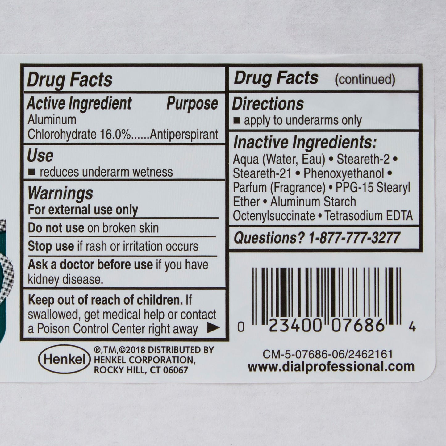 DEODORANT, DIAL ANTI PERSPIRANT 1.5OZ (48/CS)