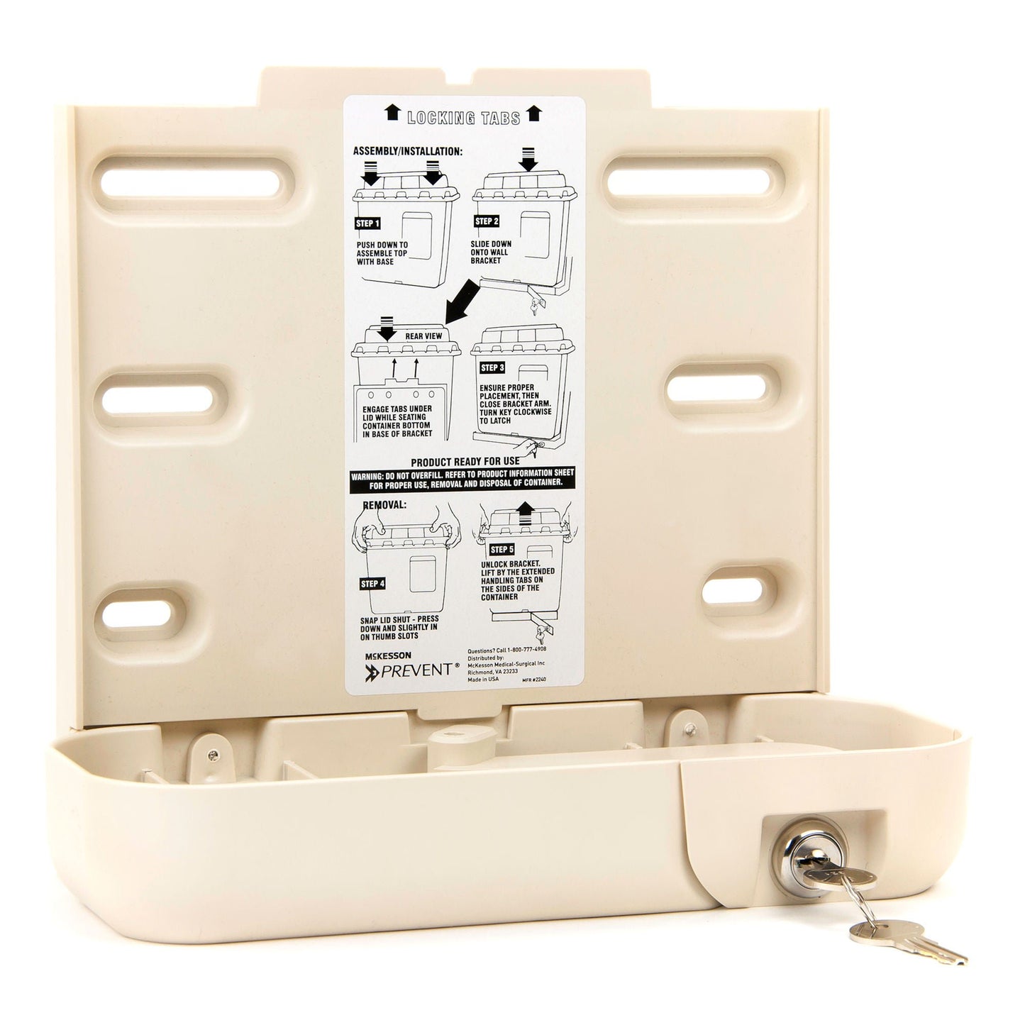 BRACKET, F/SHARPS WALL LOCKINGF/5.4QT CONT (2/CS)