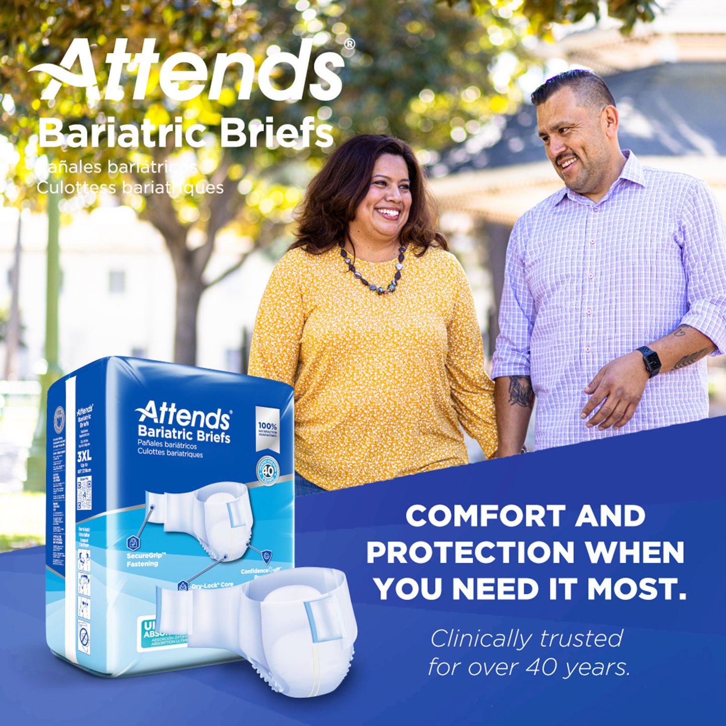 BRIEF, BARIATRIC ULTIMATE ABSORBENCY 3XLG 85" (12/BG 4BG/CS)