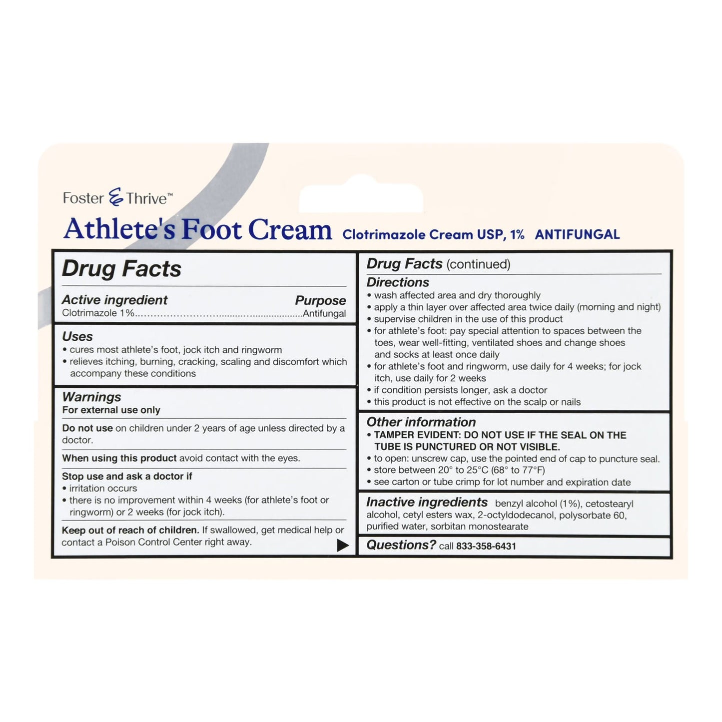 ANTIFUNGAL CLOTRIMAZOLE, CRM FT SM 1% 1OZ