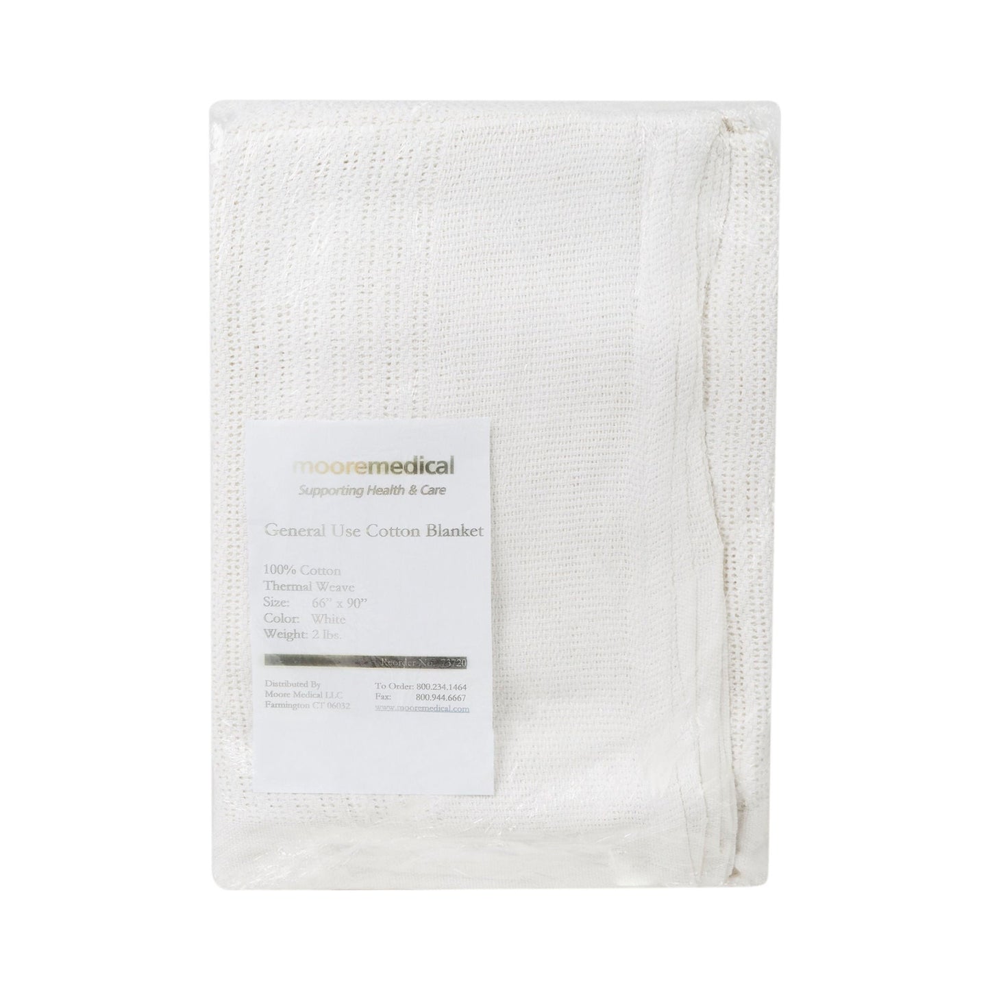 BLANKET, COTTON 100% WHT (12/CS)