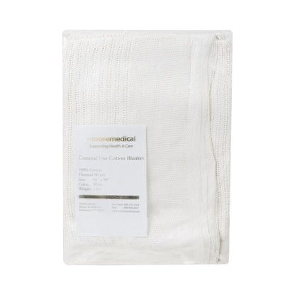 BLANKET, COTTON 100% WHT (12/CS)