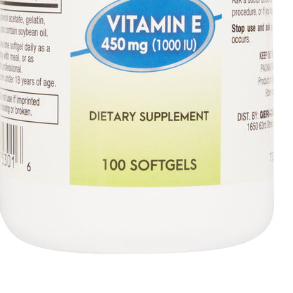 VITAMIN E, 1000IU SFT GEL (100EA/BT 12BT/CS)