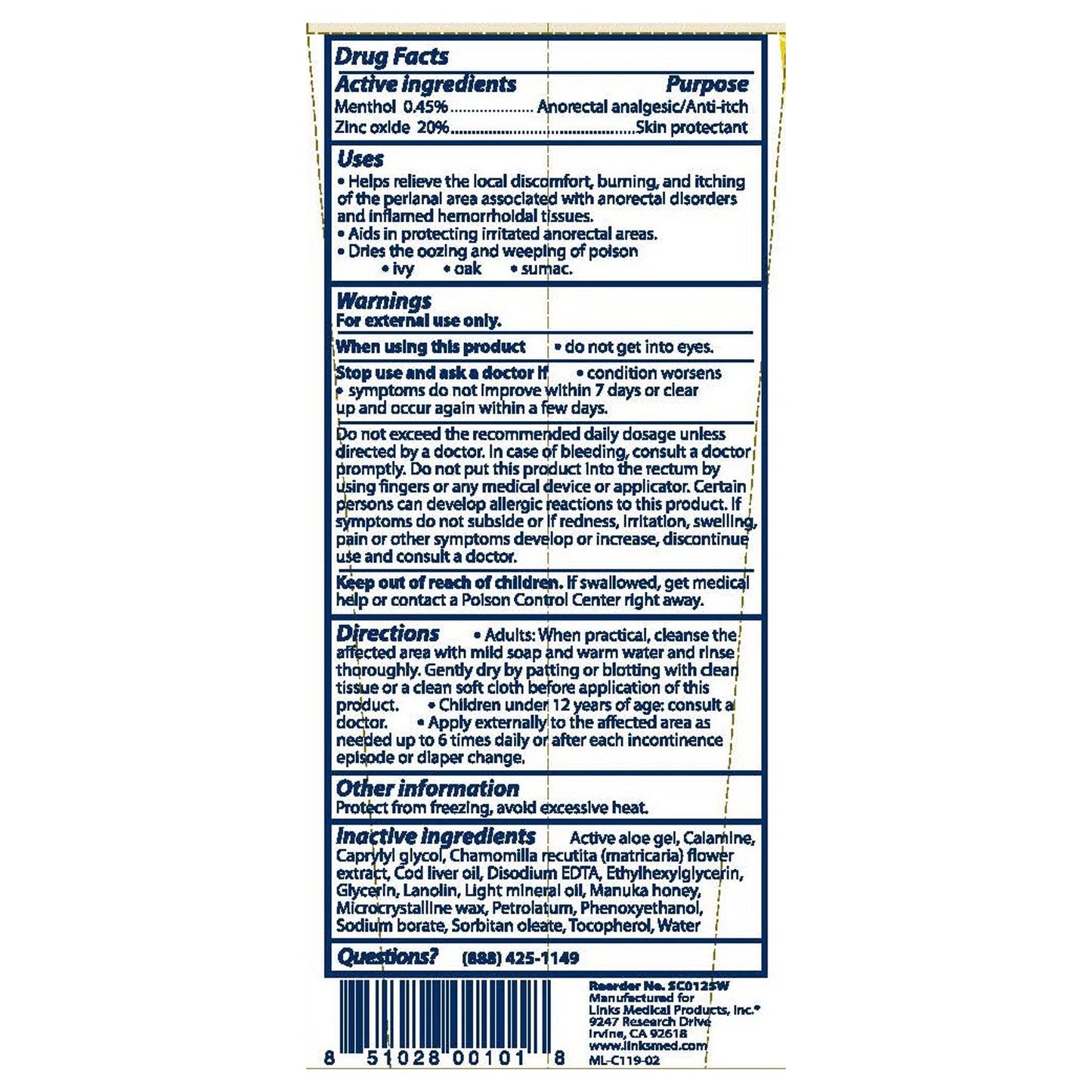 OINTMENT, CHAMOSYN W/MANUKA HONEY PARABEN FREE TU 4OZ (24/CS