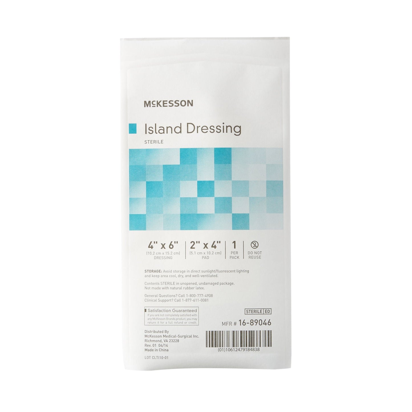 DRESSING, ISLAND BORDER-GAUZE STR LF 4X6" (25/BX 4BX/CS)