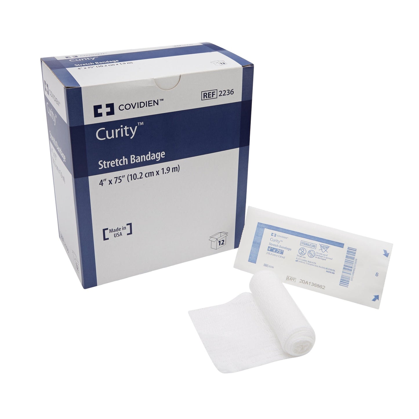 BANDAGE, GAUZE STRETCH STR 4"X75" (12/BG)