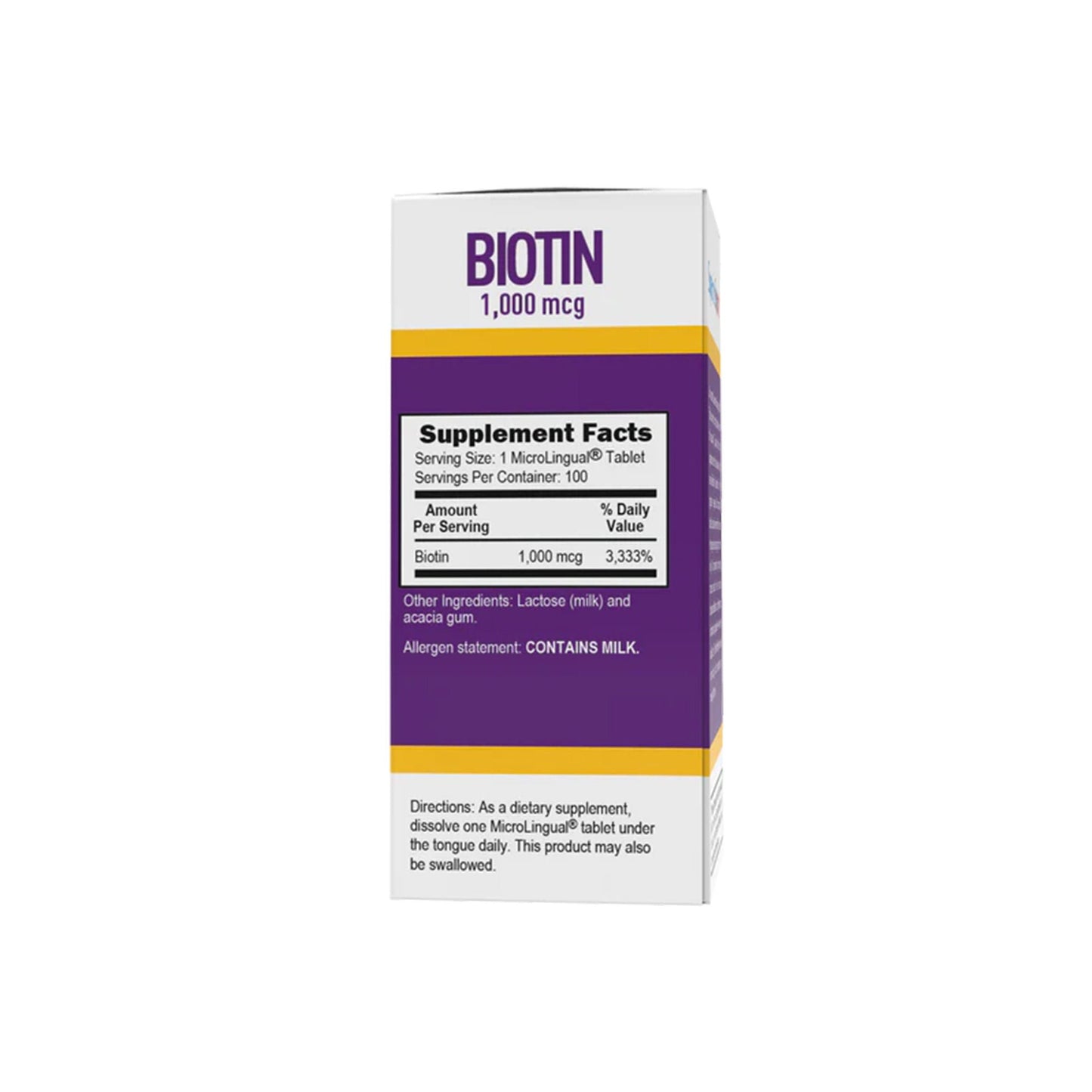 BIOTIN, TAB 1000MCG (100/BT)