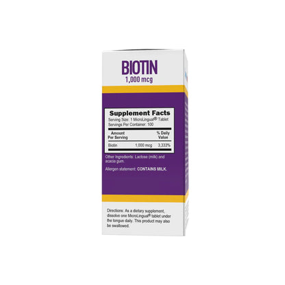 BIOTIN, TAB 1000MCG (100/BT)