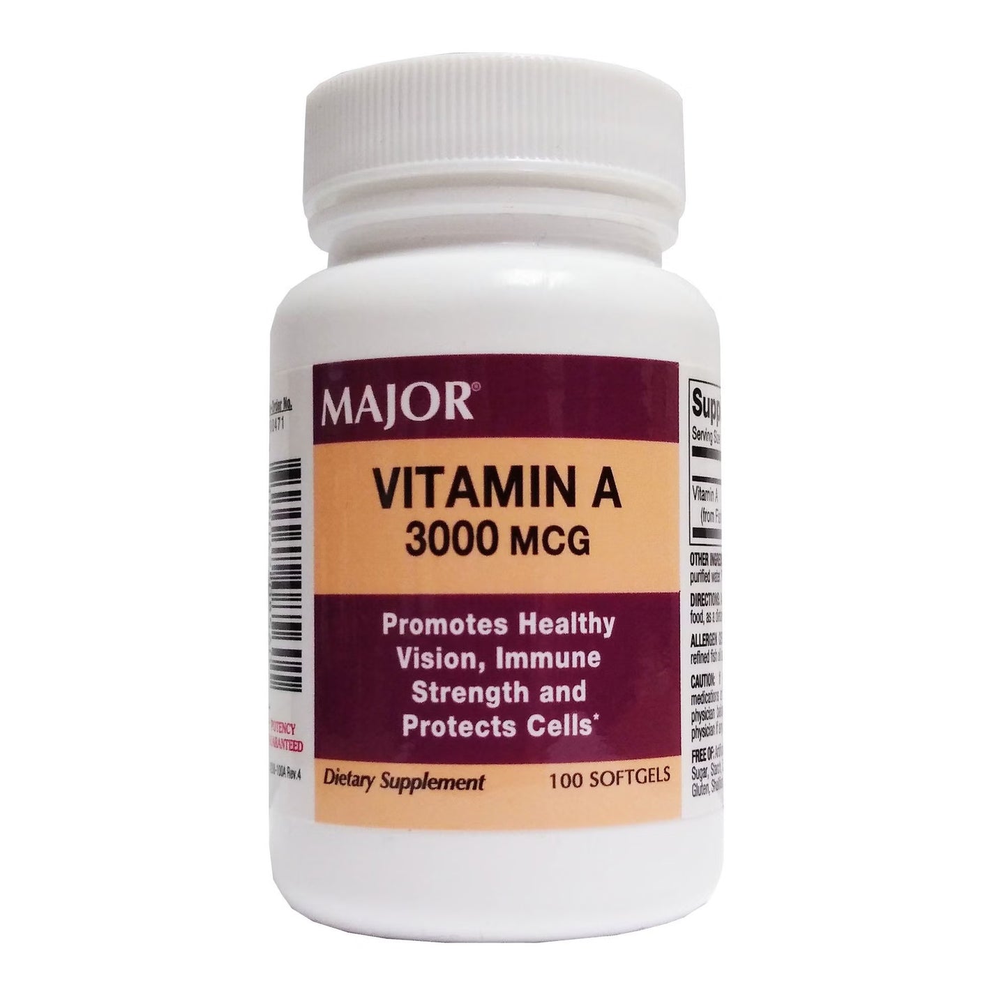 VITAMIN A, CAP 10MIU (100/BT)
