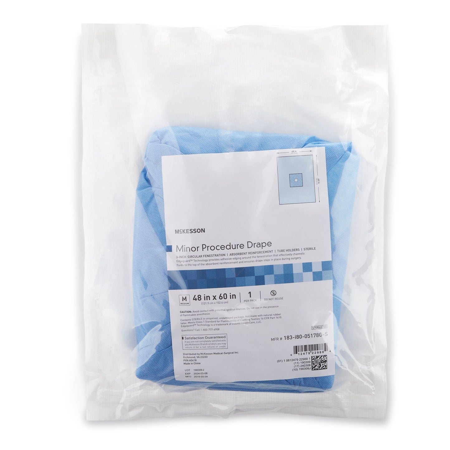 DRAPE, SURGICAL MINOR PROC STR48"X60" (20/CS)