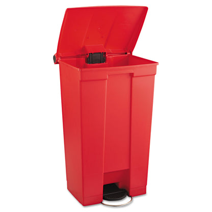 CAN, WASTE RUBBERMAID STEP-ON MOBILE RED 23GL