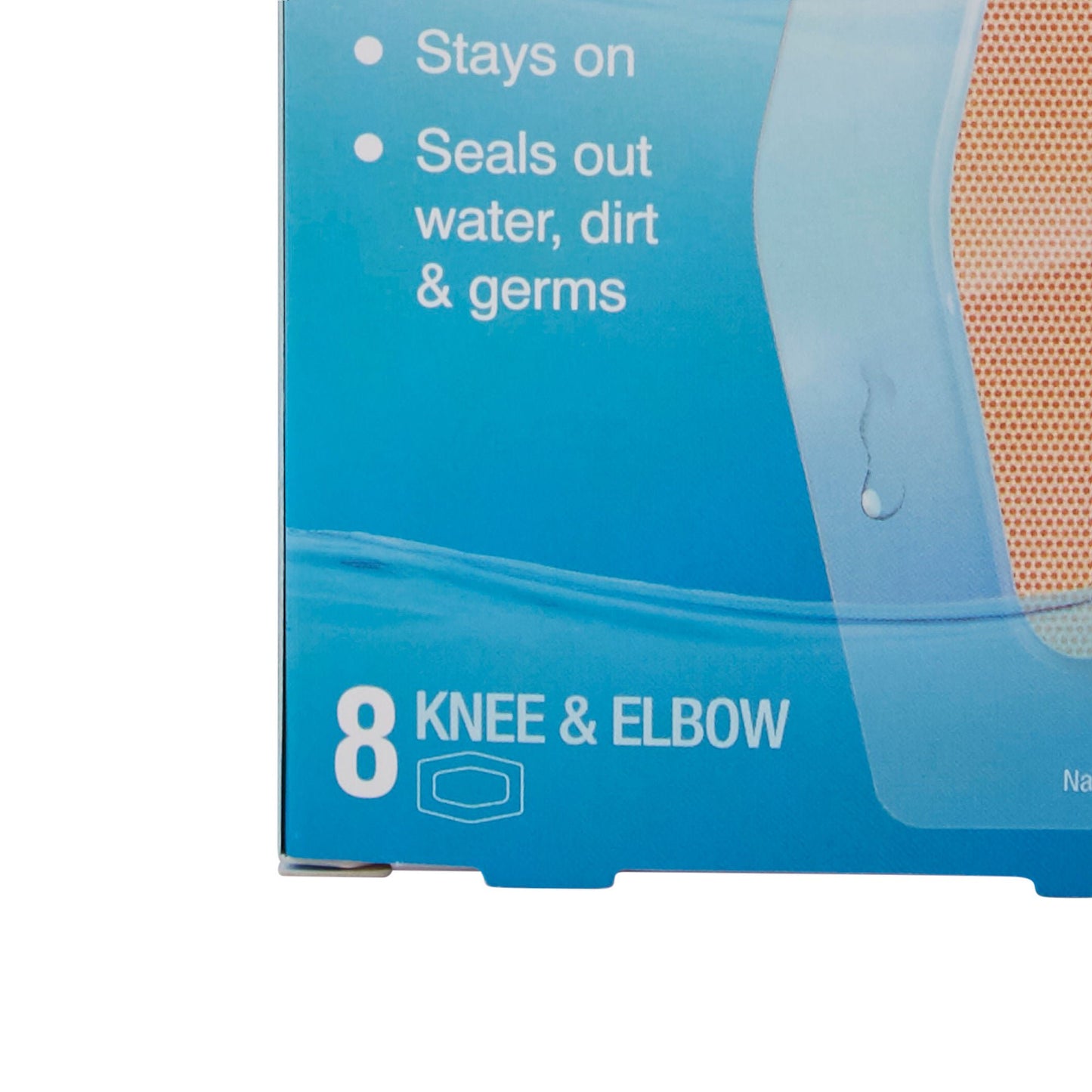 BANDAGE, KNEE/ ELBOW ADH WTRPRF 2"X3" (8/BX 24BX/CS)