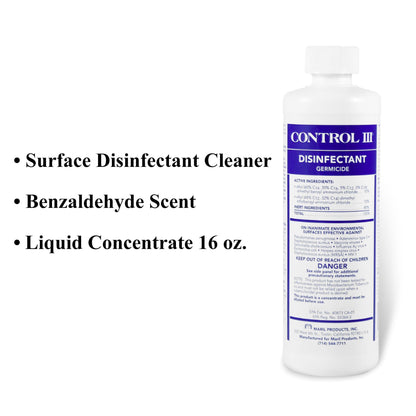 DISINFECTANT, CONTROL III CONC16OZ (12/CS)
