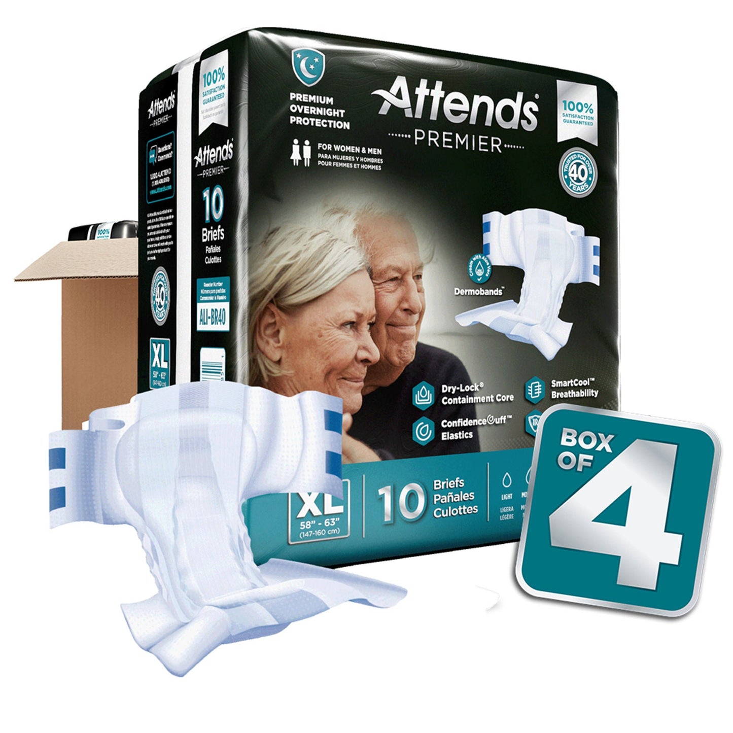 BRIEF, ATTENDS PREMIER XLG (10/BG 4BG/CS)