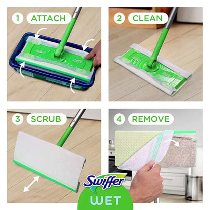 CLOTH, SWIFFER WET FRESH SCENTREFILL WHT 8X10" (12BX 6BX/CS)