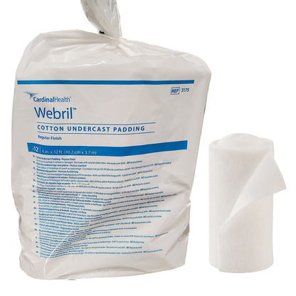 PADDING, CAST WEBRIL REG 4"X4YDS (12/BG) KENDAL