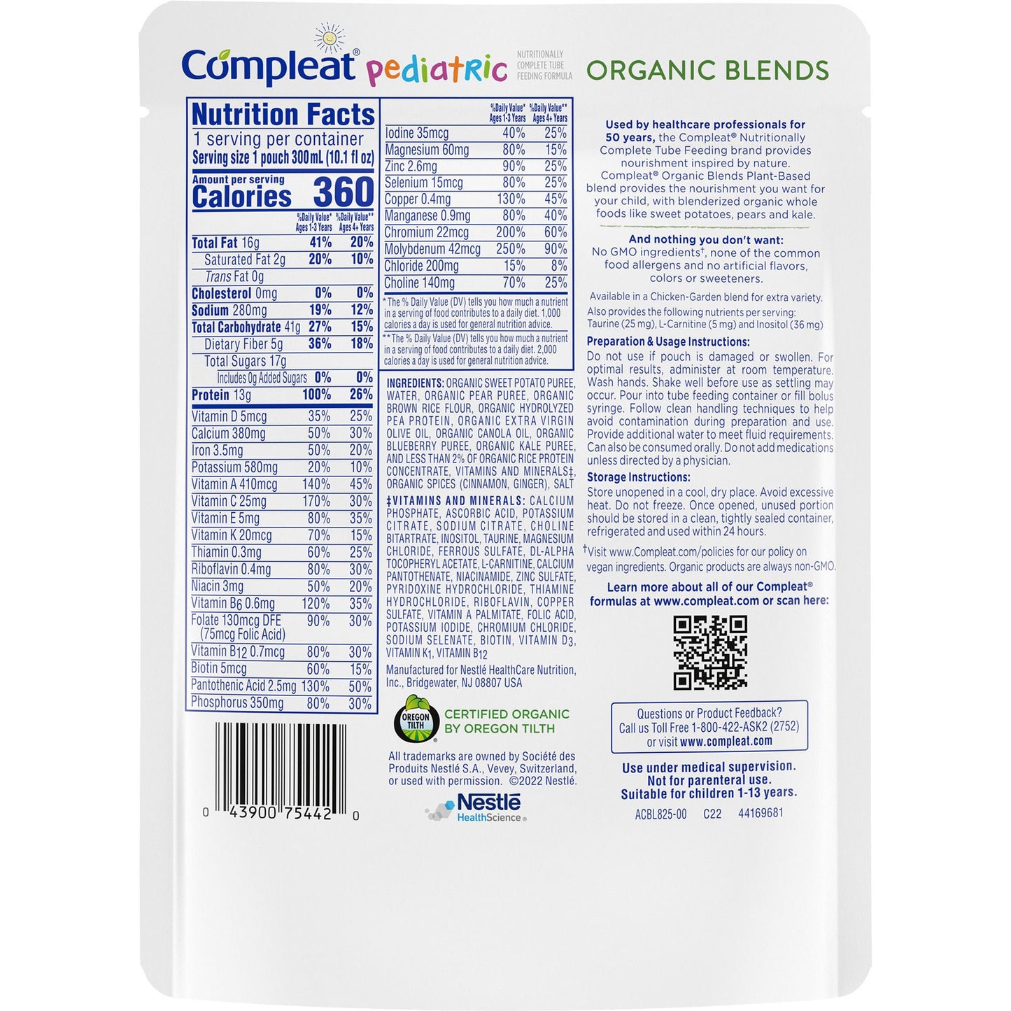 FORMULA, COMPLEAT ORGANIC PLANT BASED PED 10.1OZ (24/CS)