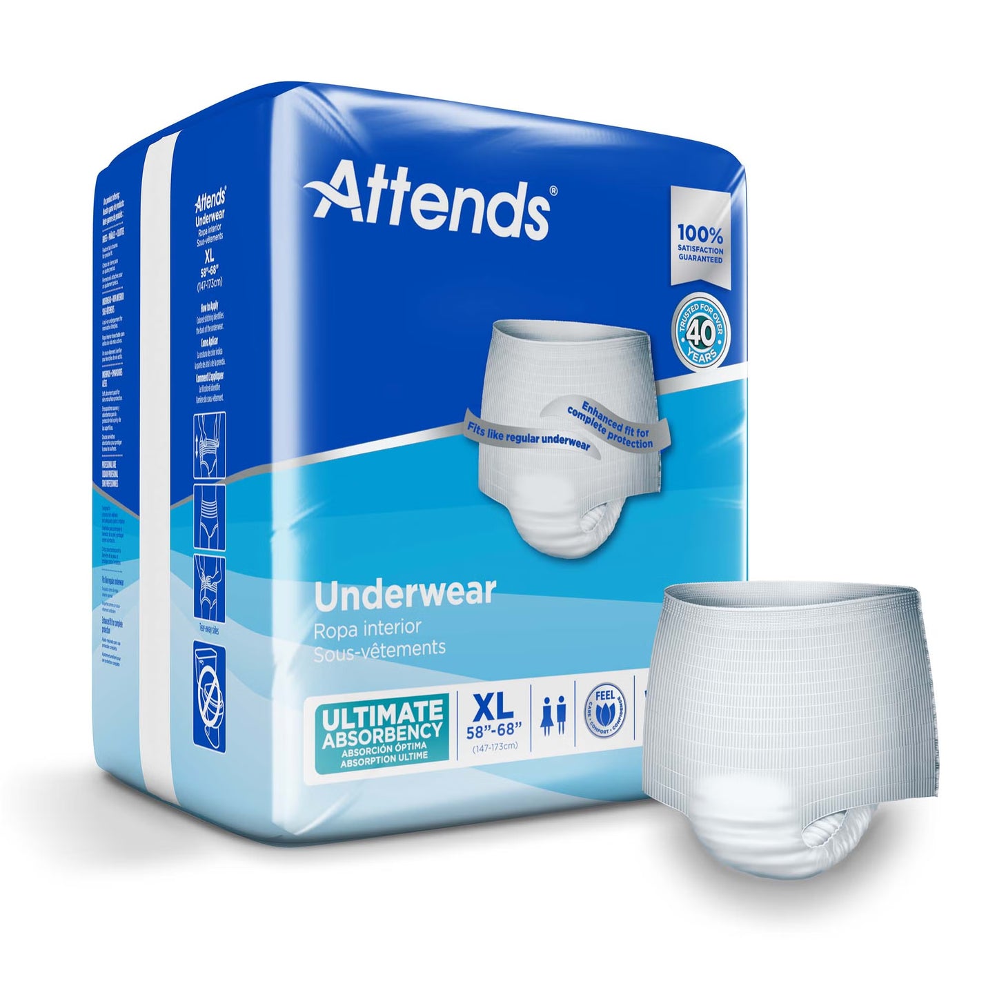 UNDERWEAR, ATTENDS ULT XLG (14/BG 4BG/CS)