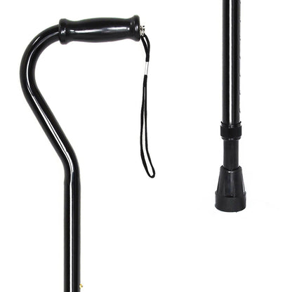 CANE, OFFSET HD STEEL BLK (6/CS)