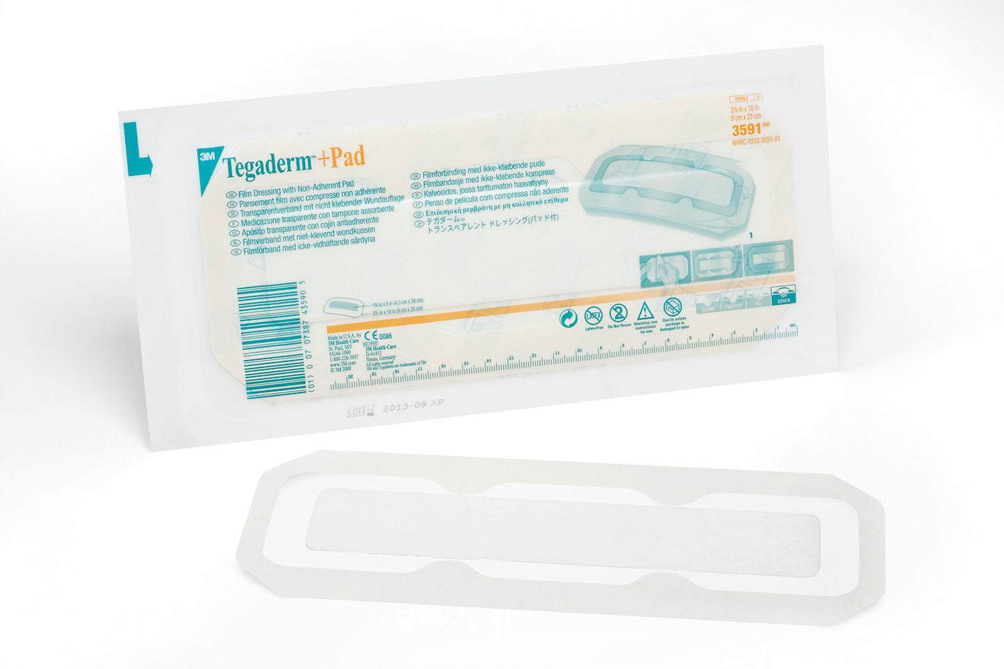 DRESSING, TEGADERM W/PAD 3 12X10" (25/BX 4BX/CS)