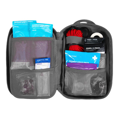 FIRST AID KIT, EMERGENCY MEDICAL MYFAK STD GRY