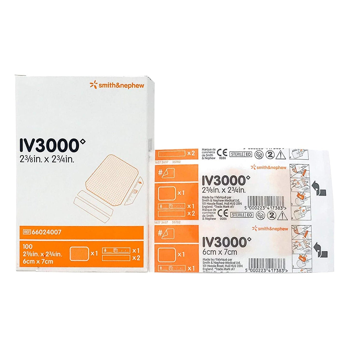 DRESSING, IV3000 1-HAND 2 3/8X2 3/4" (100/BX 9BX/C