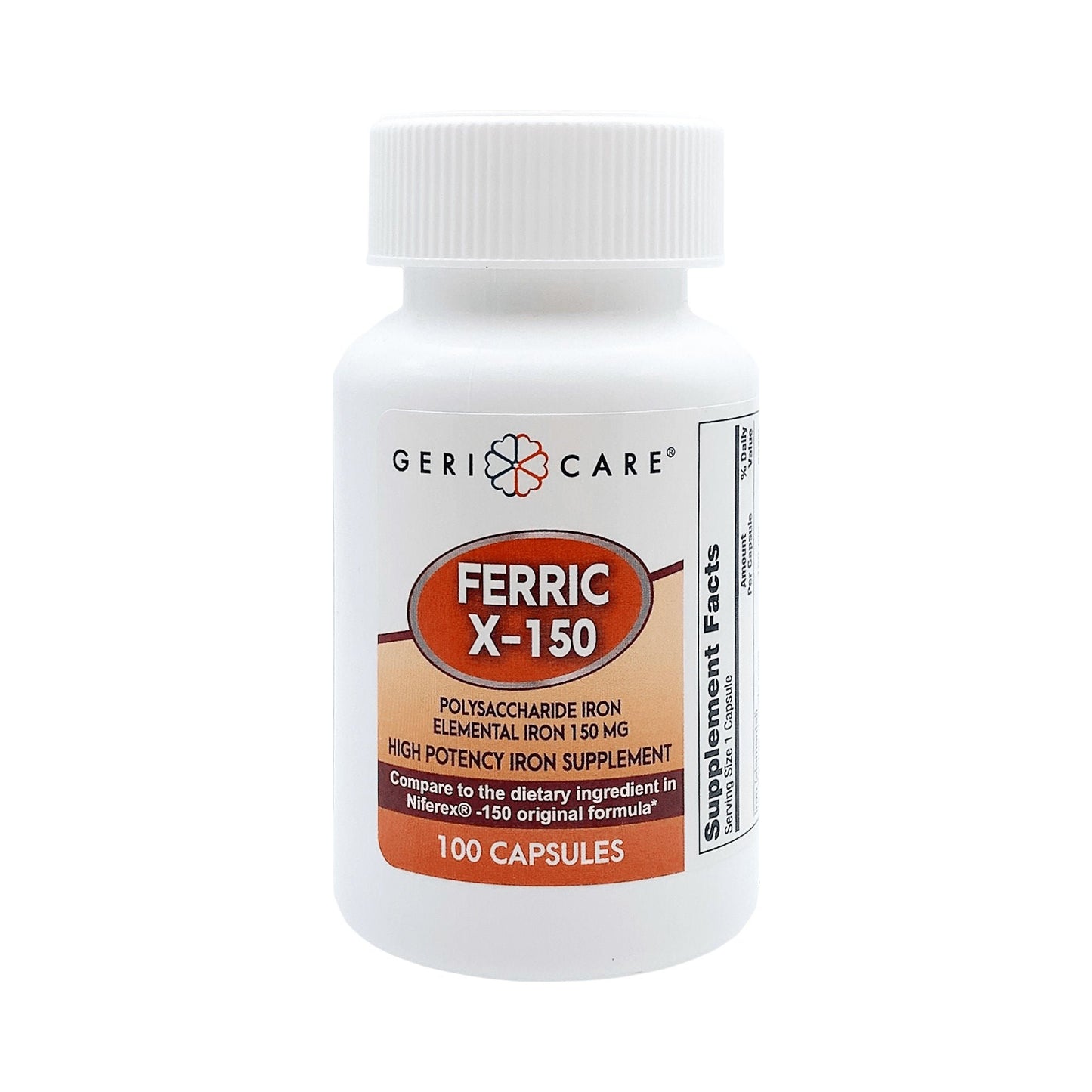 IRON FERRIC POLYSACCHARIDE, CAP 150MG (100/BT 12BT