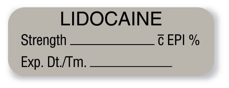 LABEL, LIDOCAINE W/EPI (610/RL)