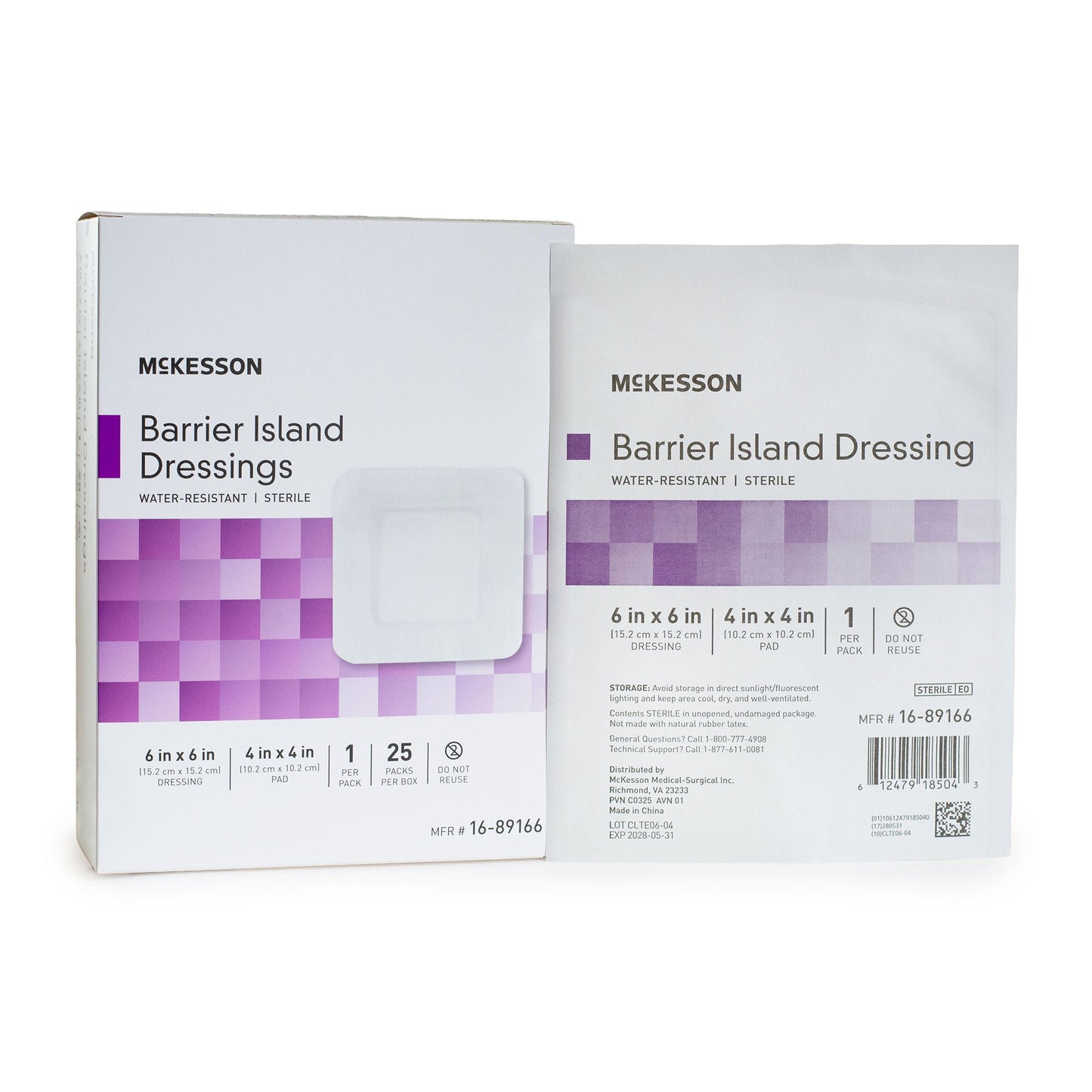 DRESSING, ISLAND BARR COMPOSITE STR WTRPRF 6X6(25/
