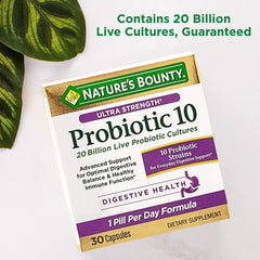 ULTRA STRENGTH PROBIOTIC 10, CAP NATURES BOUNTY (30/BT)