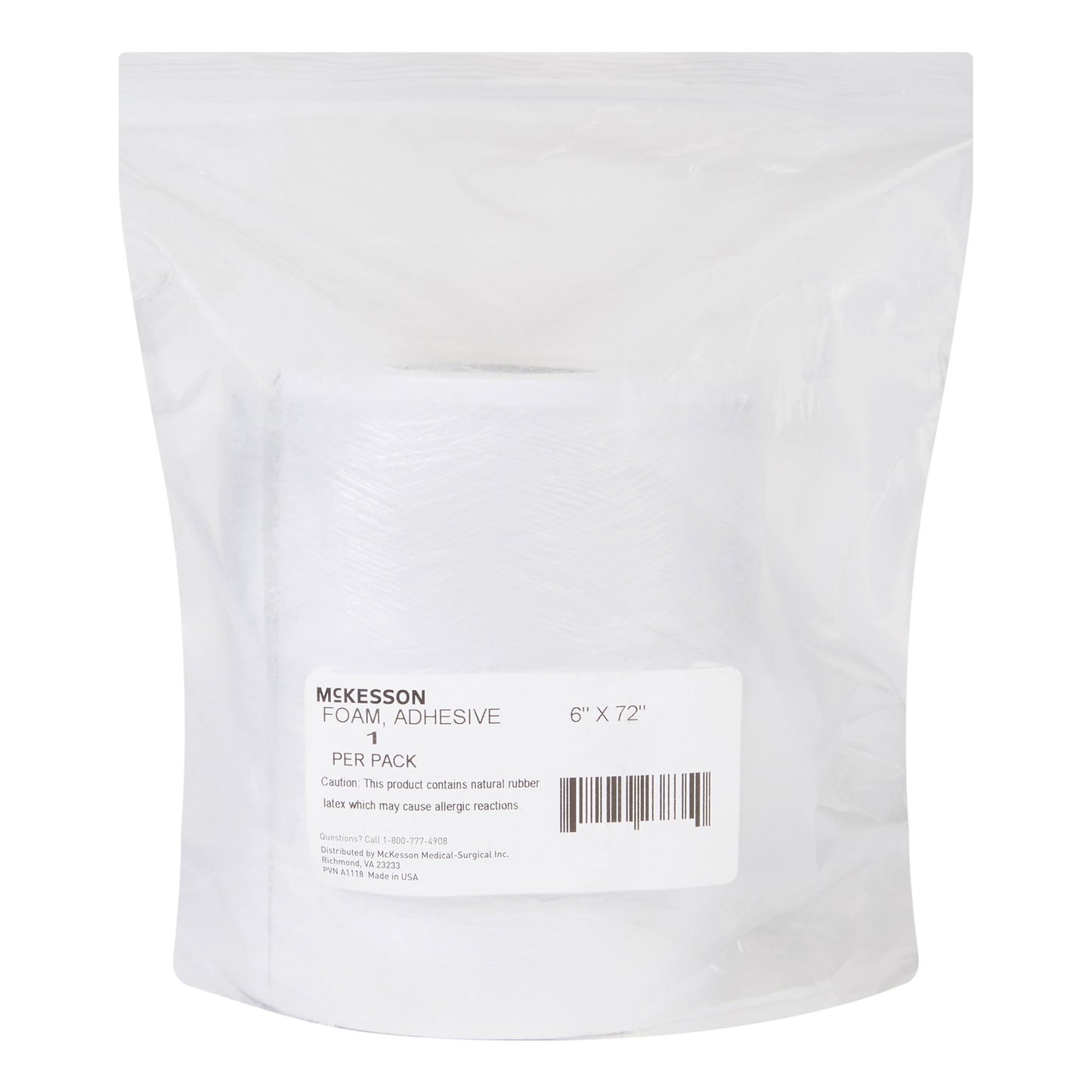 FOAM, ORTHOPEDIC ADH 1/8"X6"X72" (12RL/CS)