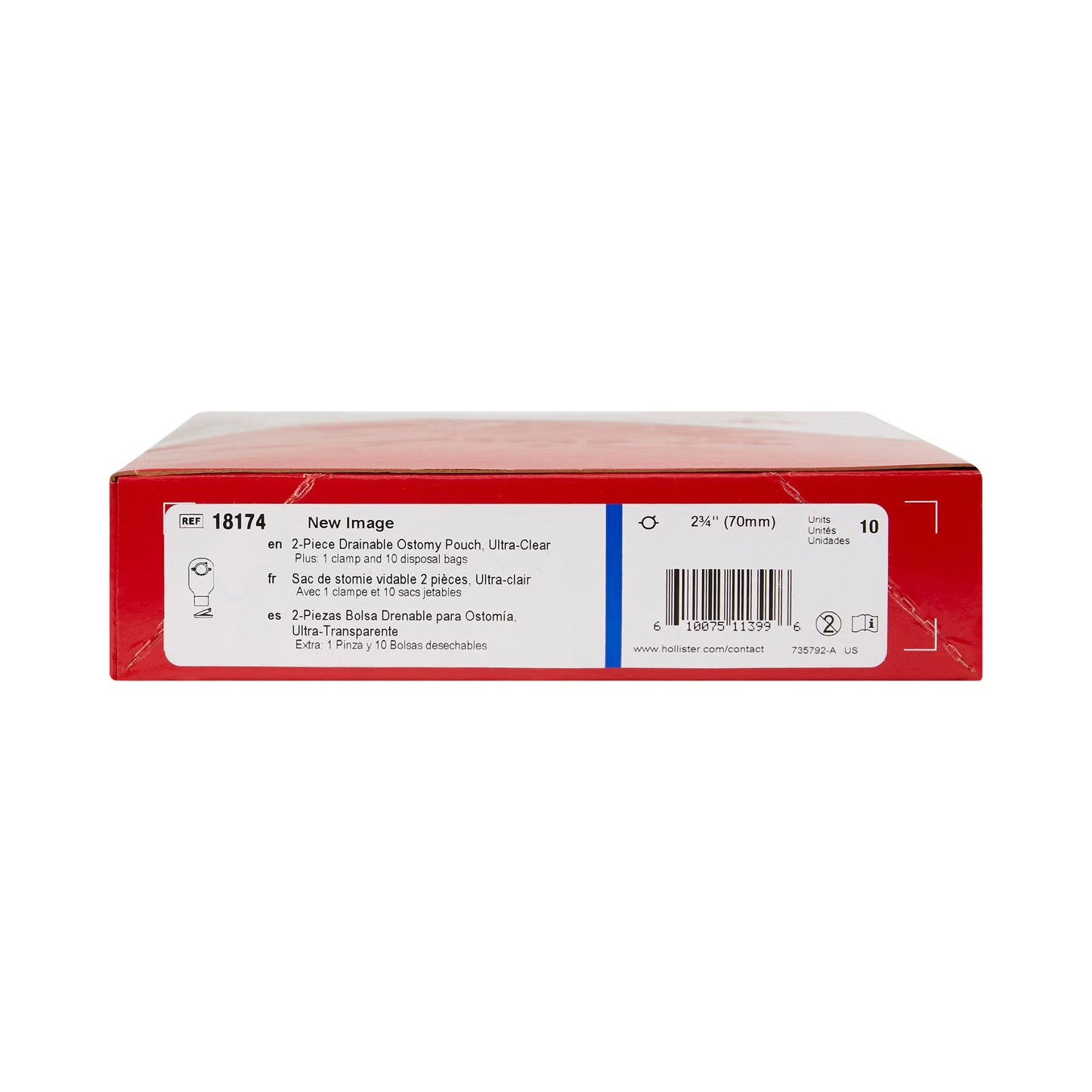 POUCH, NEW IMAGE DRN CLAMP CLR2 3/4" (10/BX)