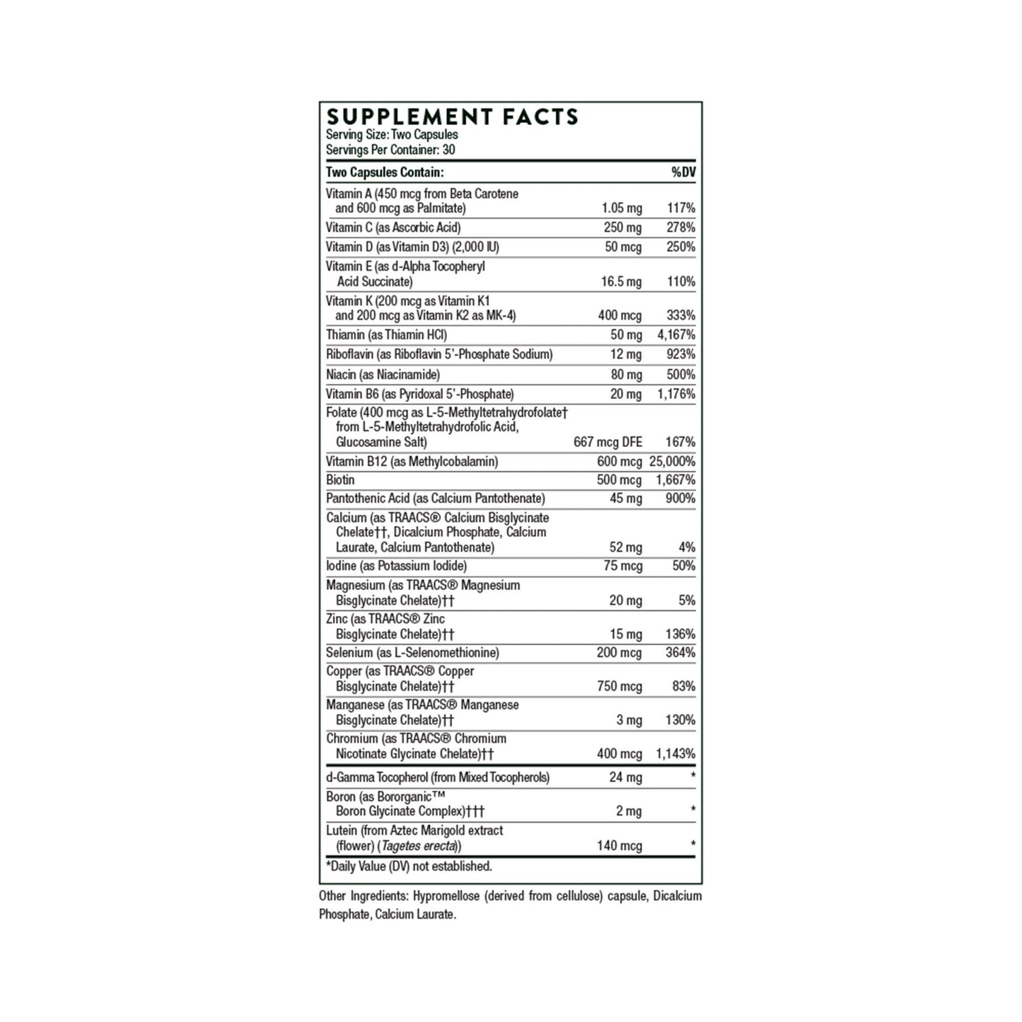 SUPPLEMENT, CAP BASIC NUTRIENTS 2DAY (60/BT)
