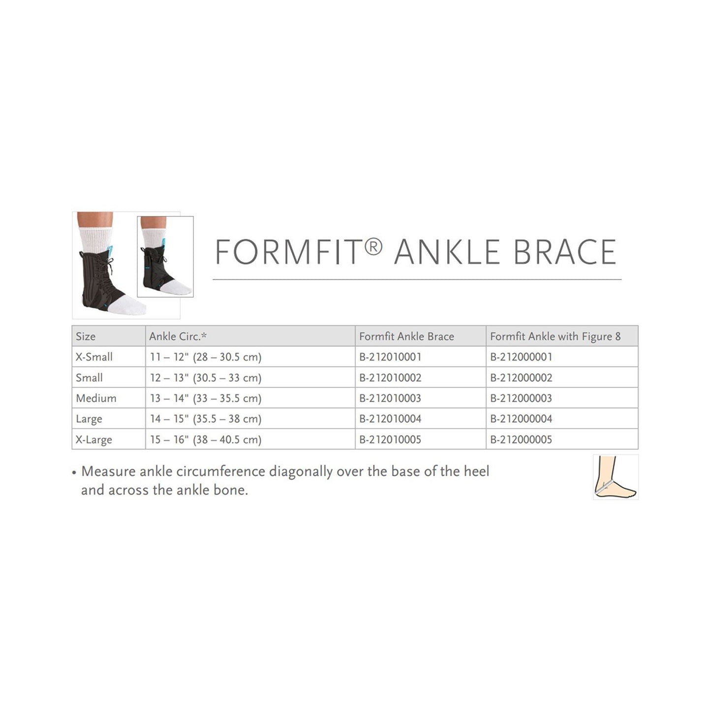 ANKLE BRACE, EXOFORM BLK MED