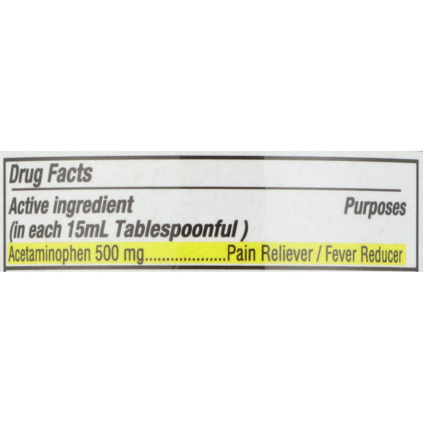 ACETAMINOPHEN LIQ 500MG ADULT 8OZ