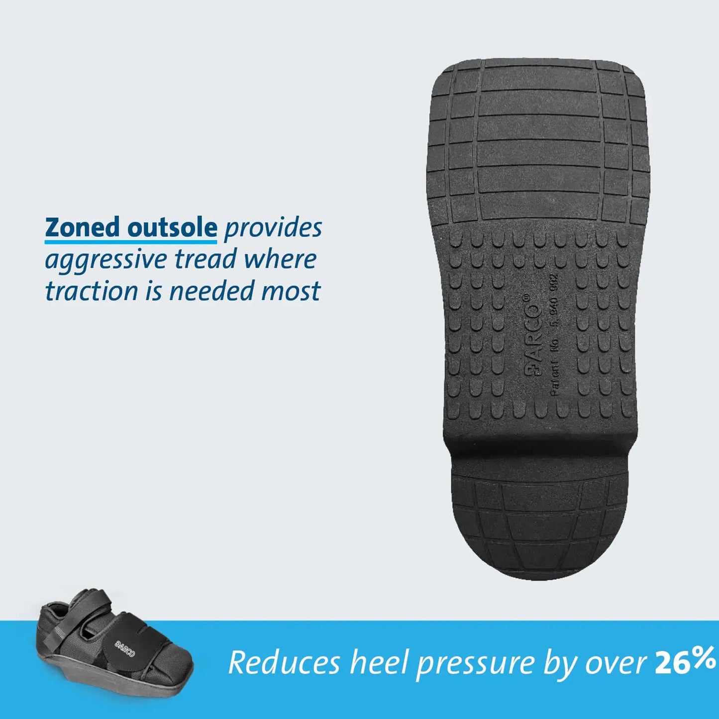 SHOE, DARCO HEEL WEDGE LG (36/CS)